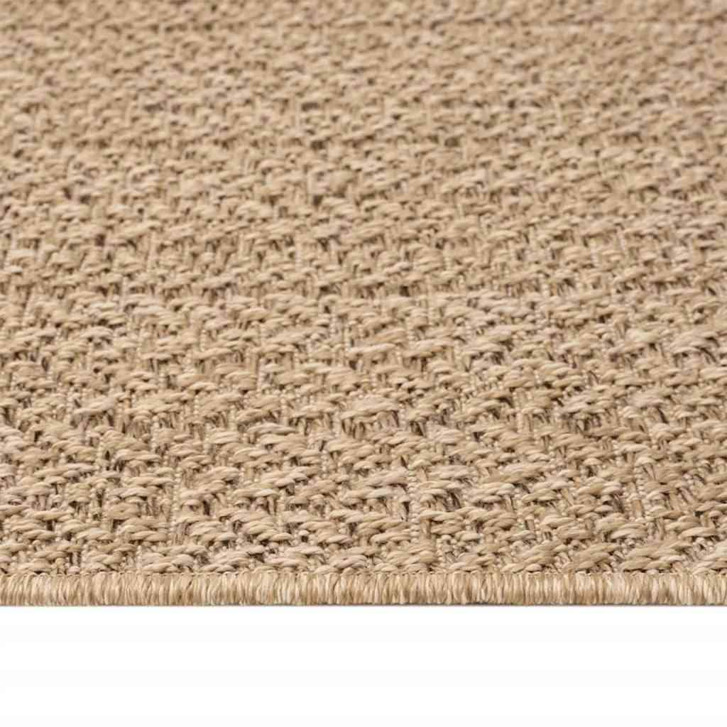 Vloerkleed ZIZUR beige binnen en buiten 200x290 cm jute look