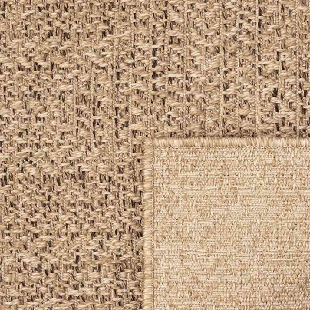 Vloerkleed ZIZUR beige binnen en buiten 240x340 cm jute look