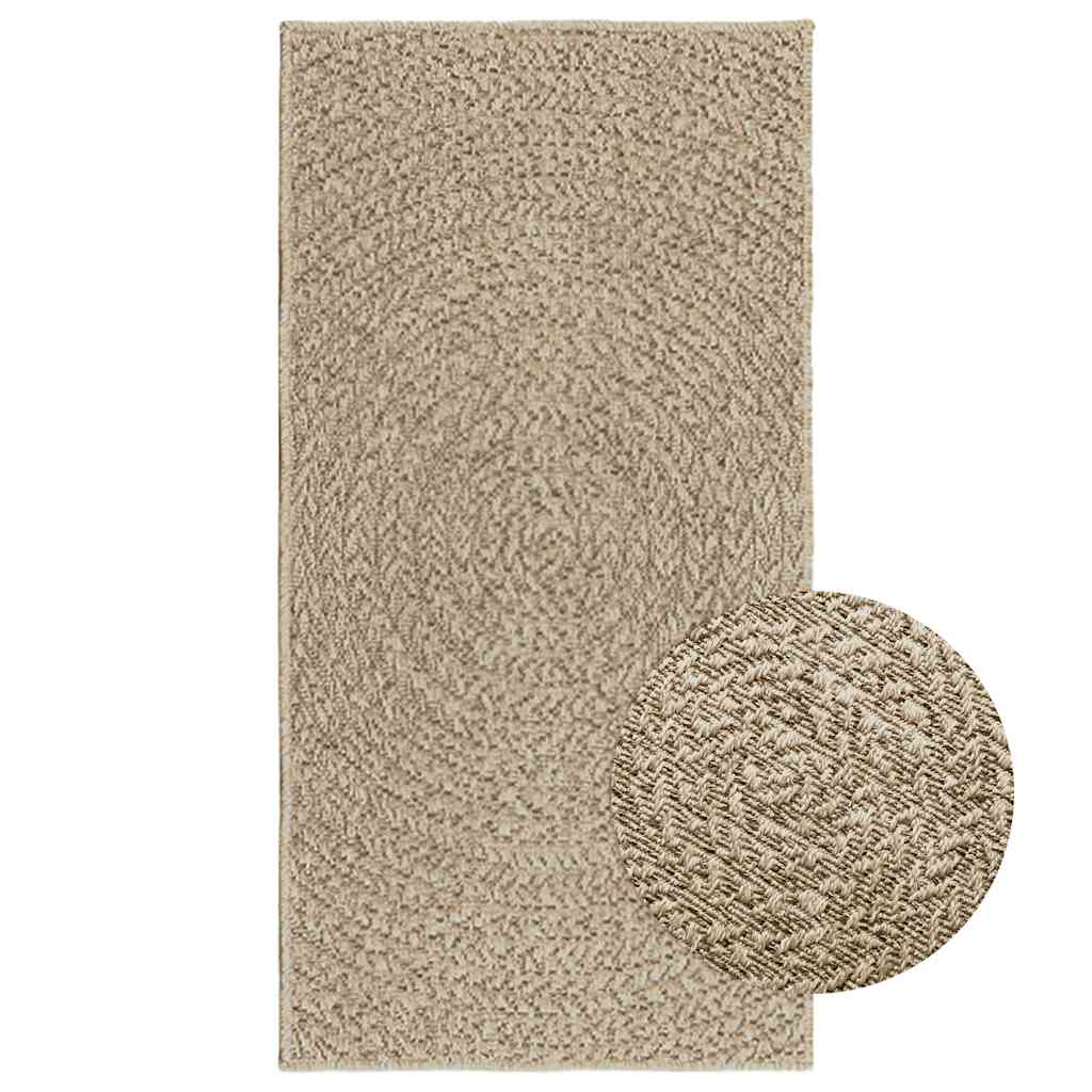 Vloerkleed ZIZUR beige binnen en buiten 60x110 cm jute look