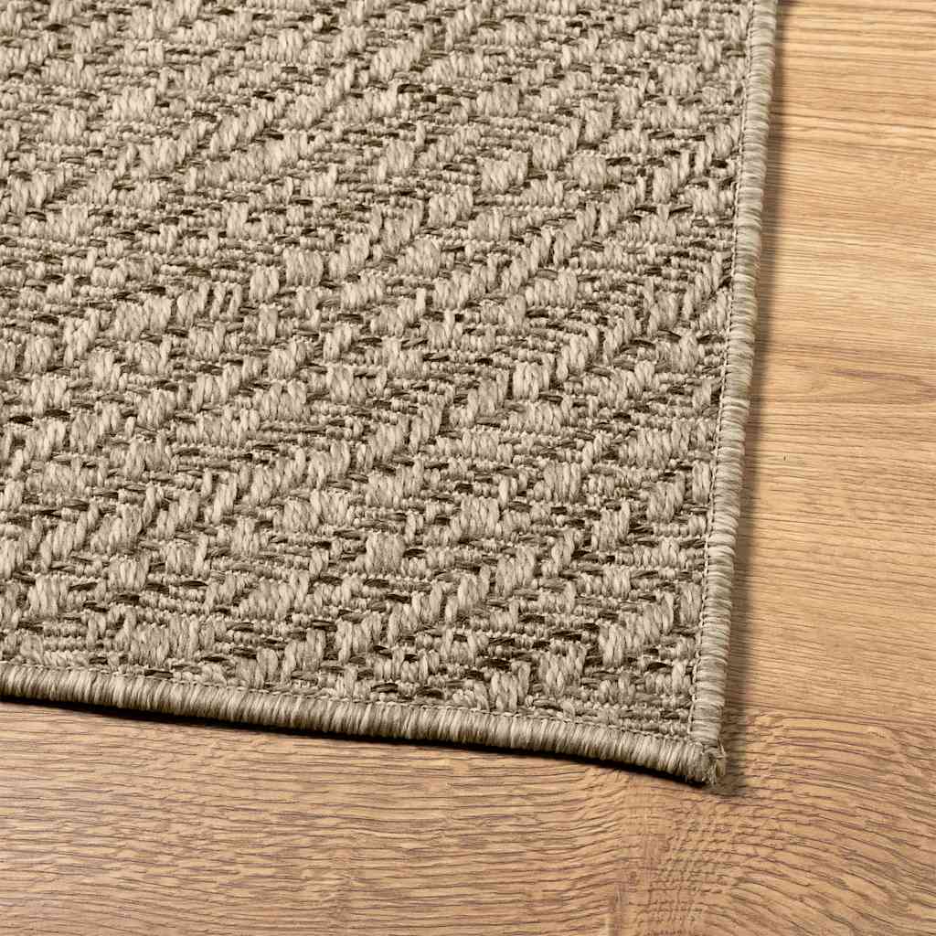 Vloerkleed ZIZUR beige binnen en buiten 60x110 cm jute look