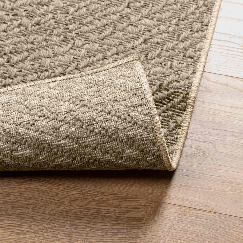 Vloerkleed ZIZUR beige binnen en buiten 60x110 cm jute look