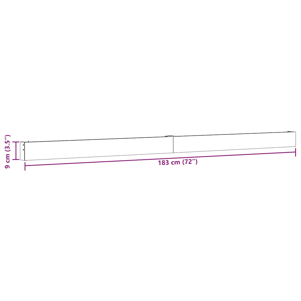 Beslagset schuifdeur 183 cm aluminiumlegering zilverkleurig