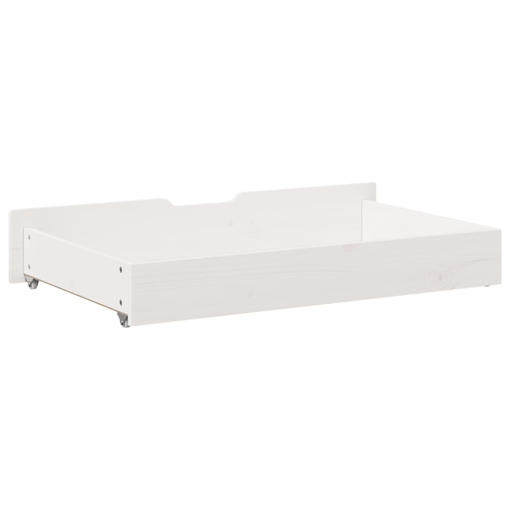 Bedlades 2 st 90x55x16 cm massief grenenhout wit