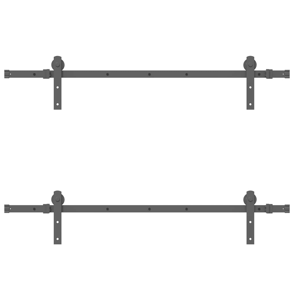 Doos met onderdelen voor schuifdeur 152,5 cm staal zwart