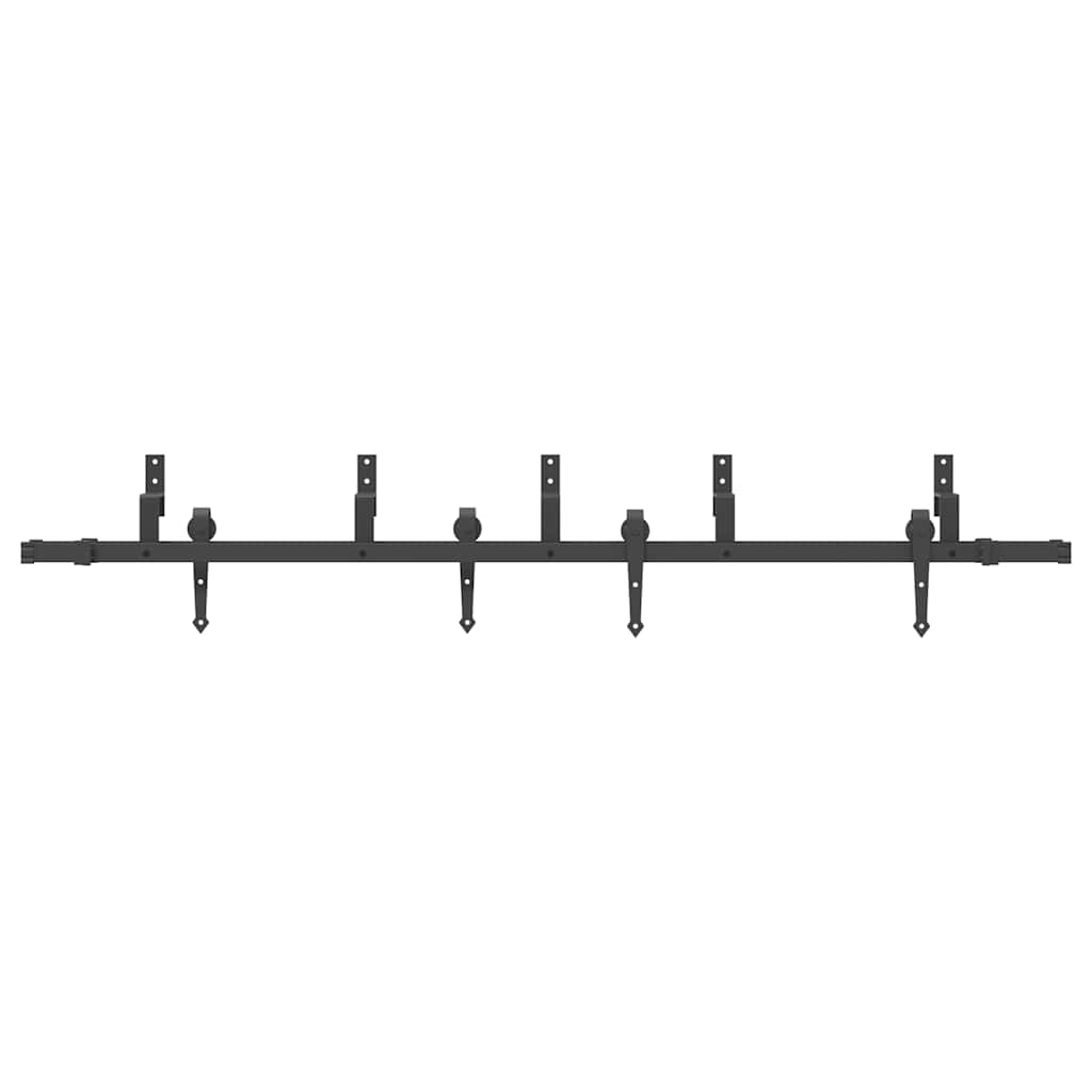 Doos met onderdelen voor schuifdeur 213,5 cm staal zwart