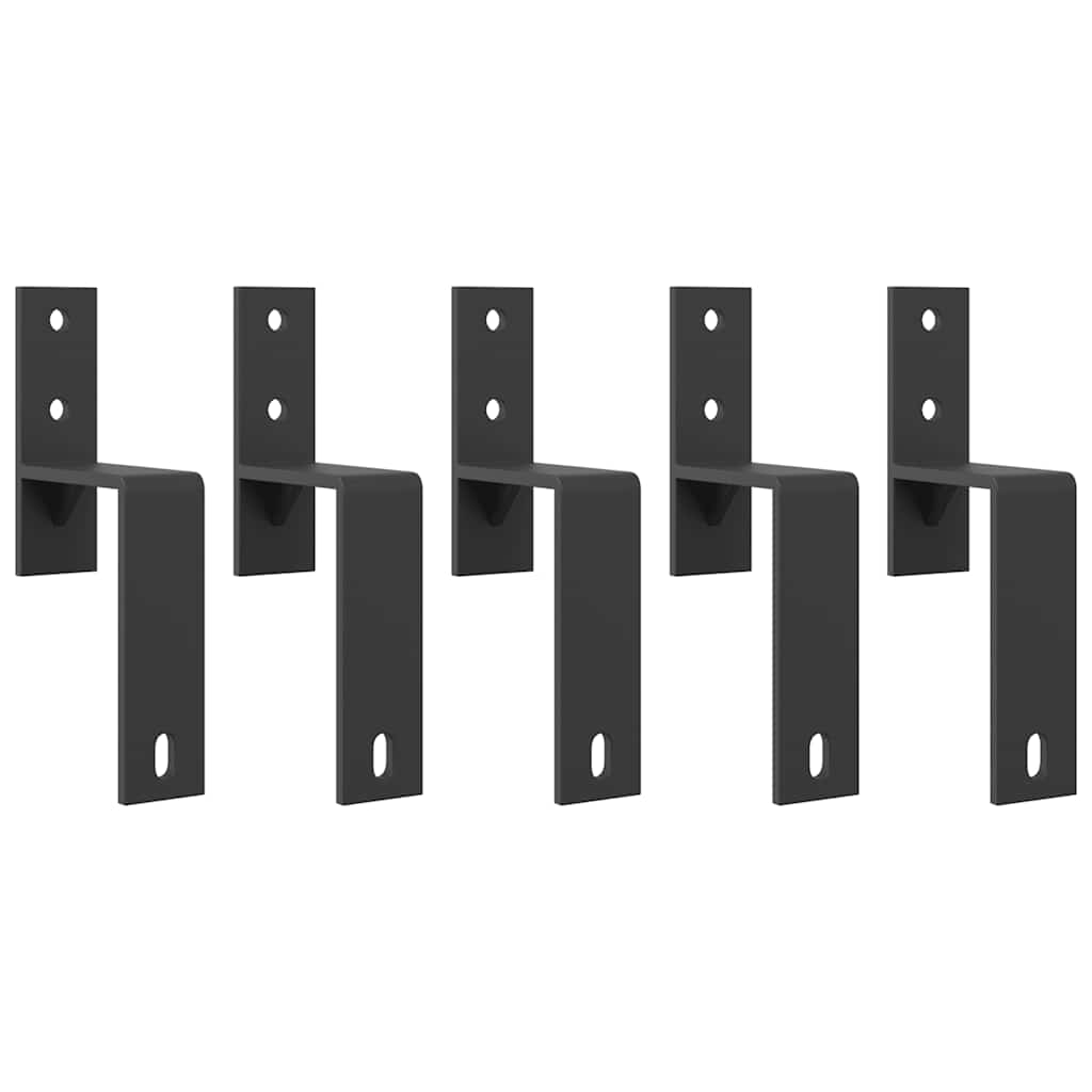 Doos met onderdelen voor schuifdeur 183 cm staal zwart