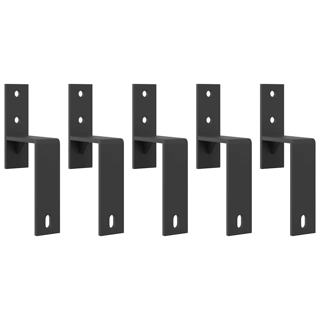 Doos met onderdelen voor schuifdeur 200 cm staal zwart