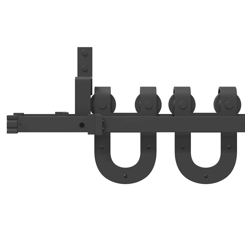 Doos met onderdelen voor schuifdeur 400 cm staal zwart