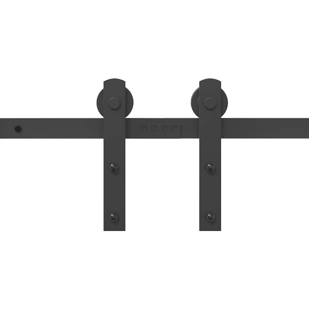 Doos met onderdelen voor schuifdeur 366 cm staal zwart