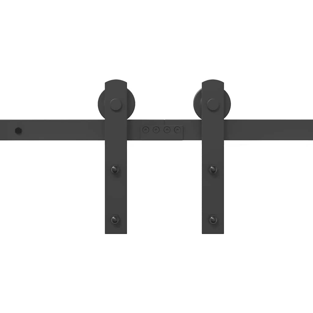 Doos met onderdelen voor schuifdeur 400 cm staal zwart