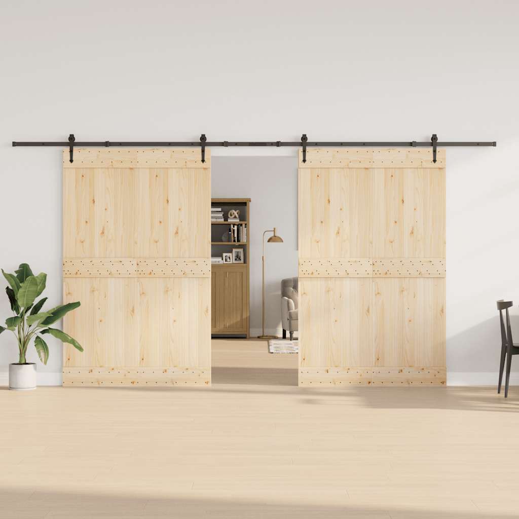 Doos met onderdelen voor schuifdeur 427 cm staal zwart