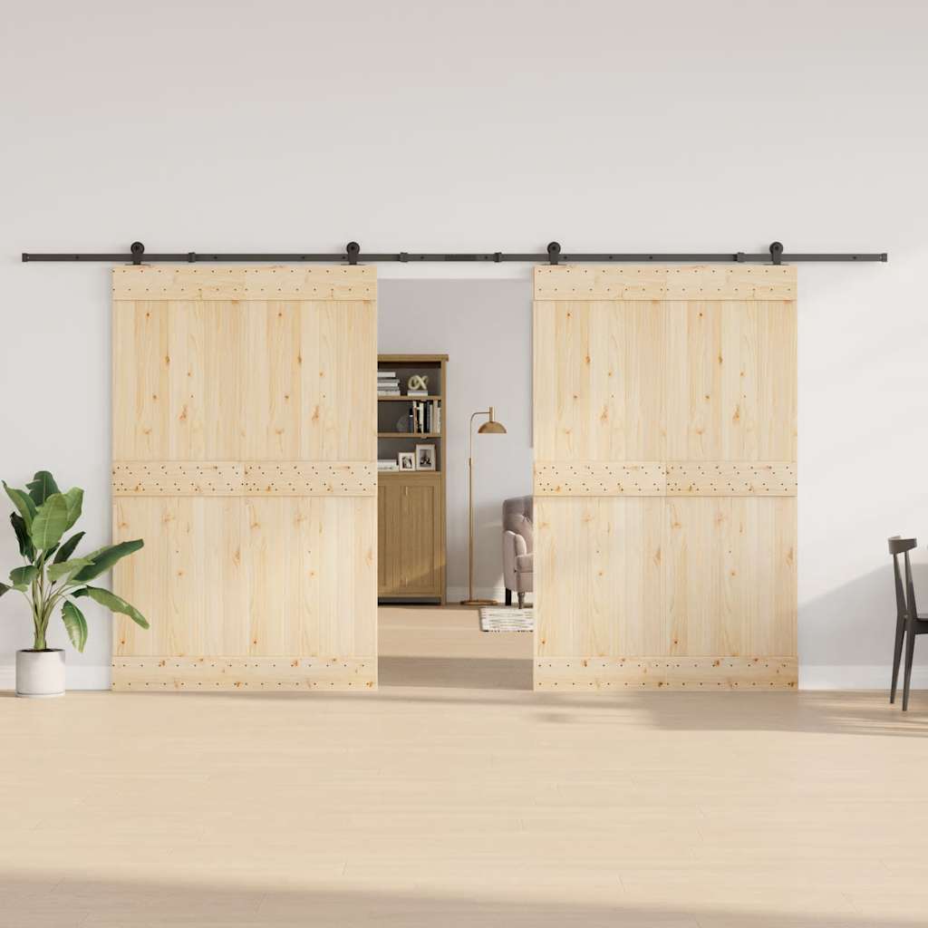 Doos met onderdelen voor schuifdeur 427 cm staal zwart