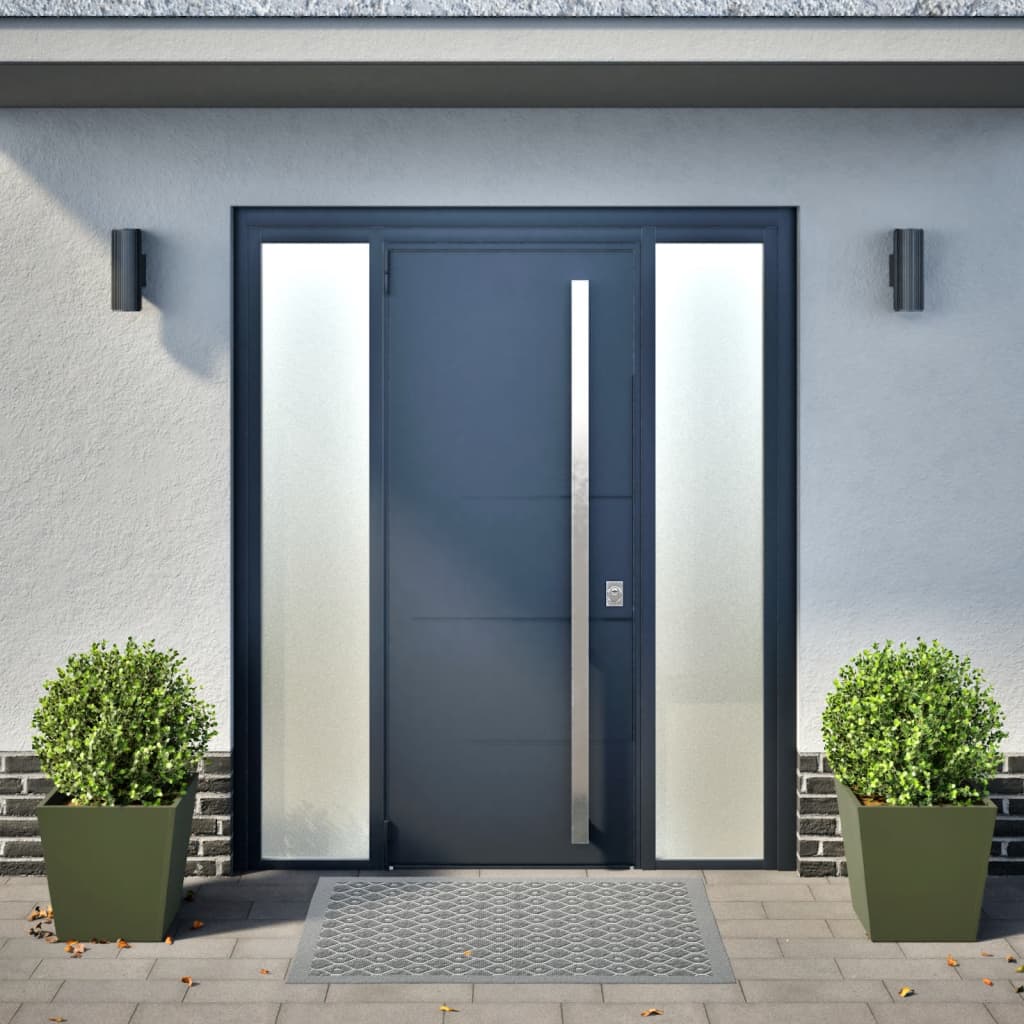 Plantenbakken 2 st 40x40x40 cm staal olijfgroen