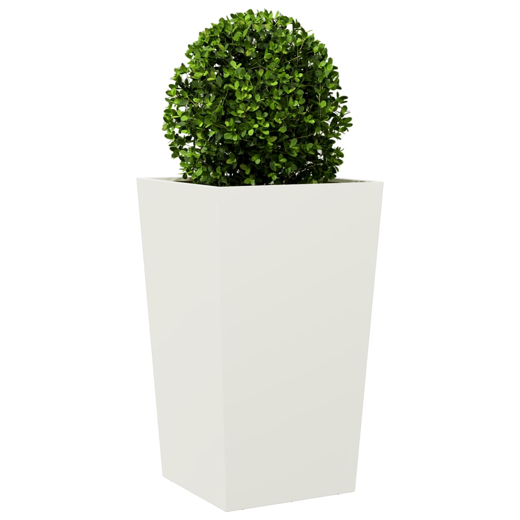 Plantenbakken Staal Wit 2 45 x 45 x 75 cm Staal/Wit