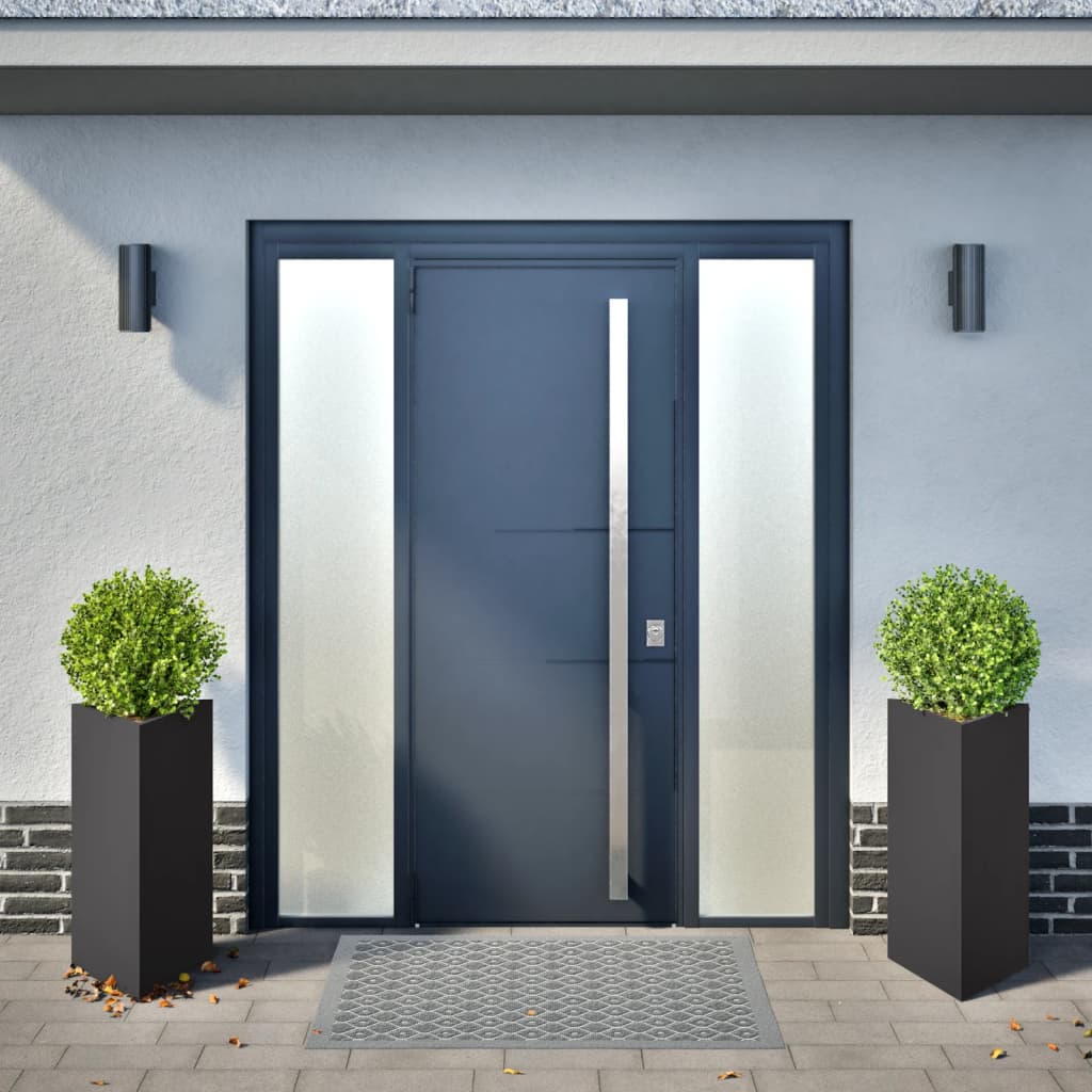 Plantenbakken Driehoek 40X34,5X70 Cm Staal Zwart 2 40 x 34.5 x 70 cm Staal/Zwart