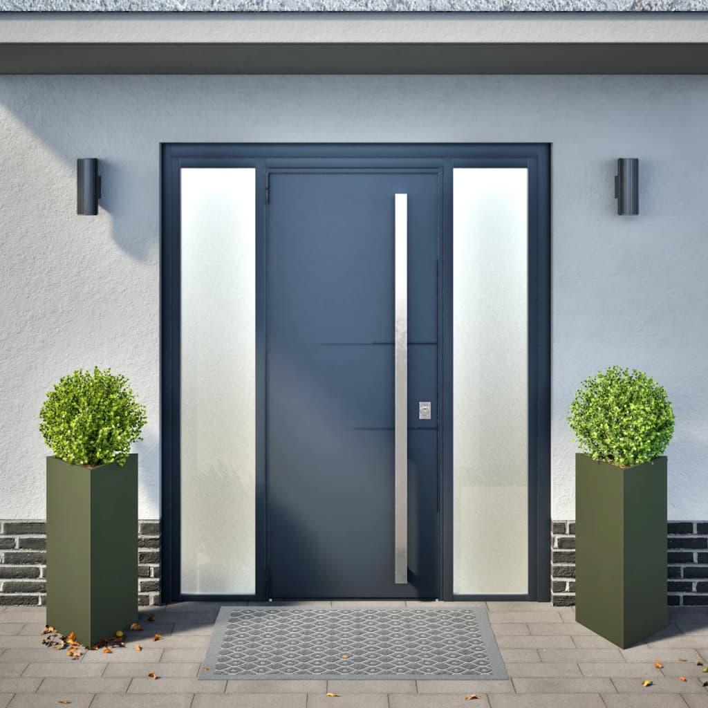 Plantenbakken Driehoek 40X34,5X70 Cm Staal Olijfgroen 2 40 x 34.5 x 70 cm Staal/Groen