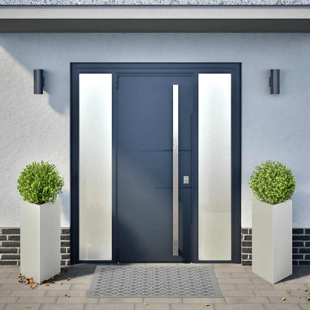 Plantenbakken Driehoek Roestvrij Staal 2 40 x 40 x 75 cm Roestvrij staal/Lichtgrijs