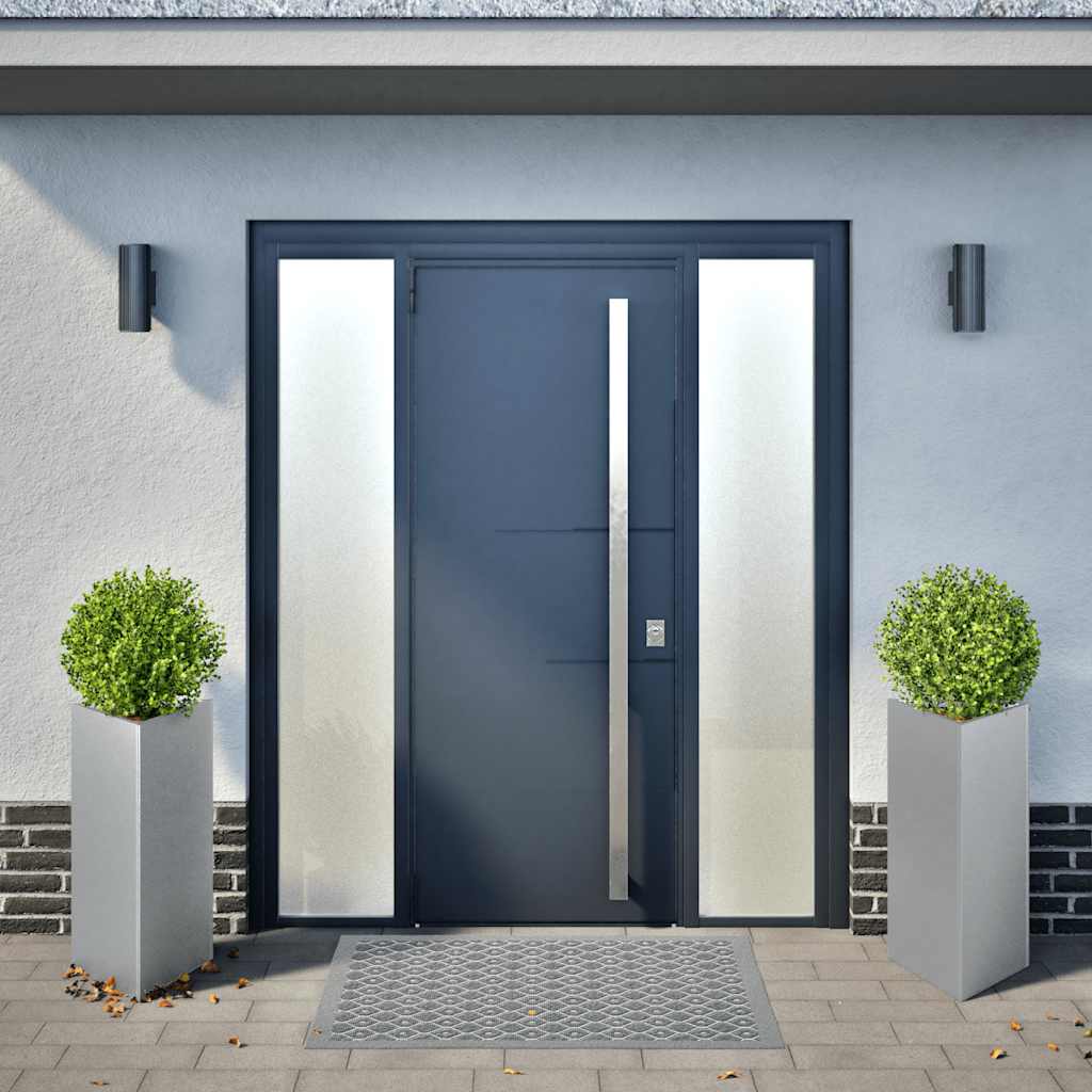 Plantenbakken Driehoek Gegalvaniseerd Staal 2 40 x 40 x 75 cm Gegalvaniseerd staal/Grijs