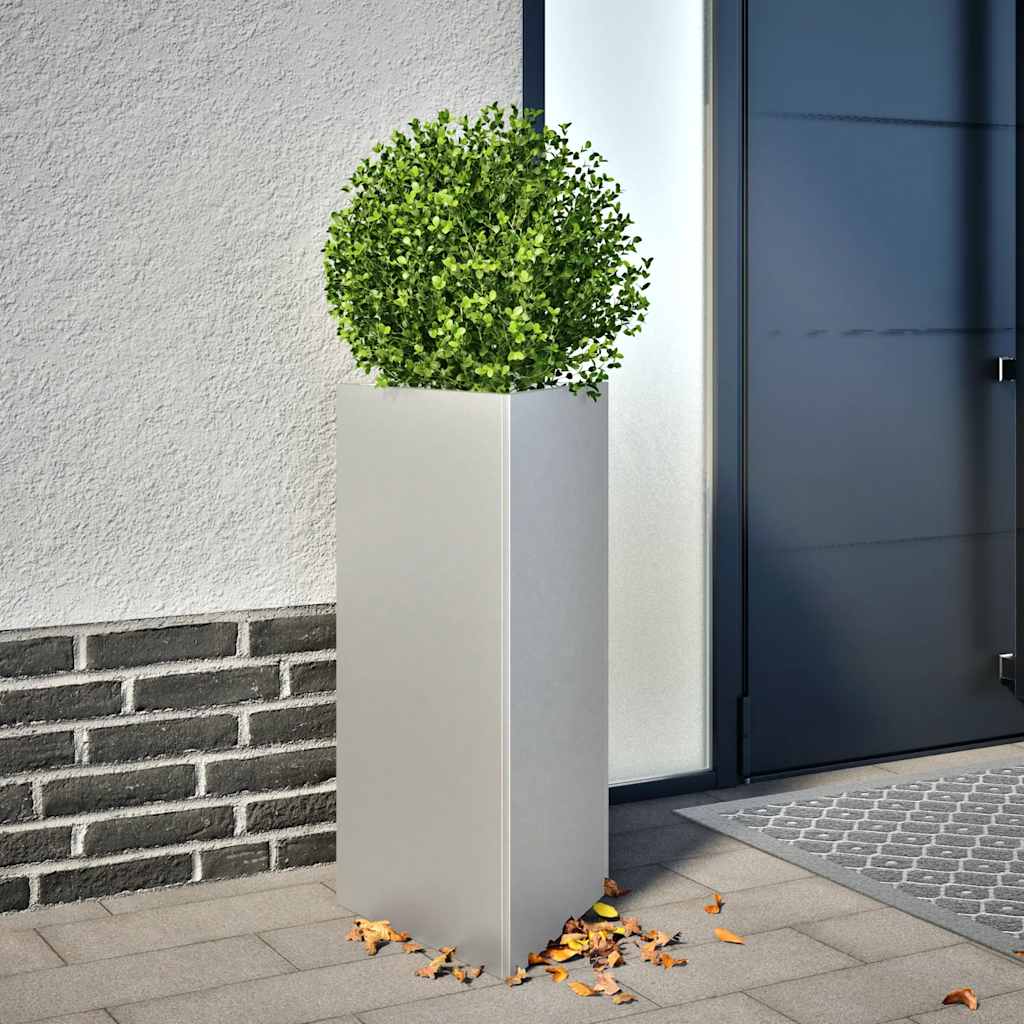 Plantenbakken Driehoek Gegalvaniseerd Staal 2 40 x 40 x 75 cm Gegalvaniseerd staal/Grijs