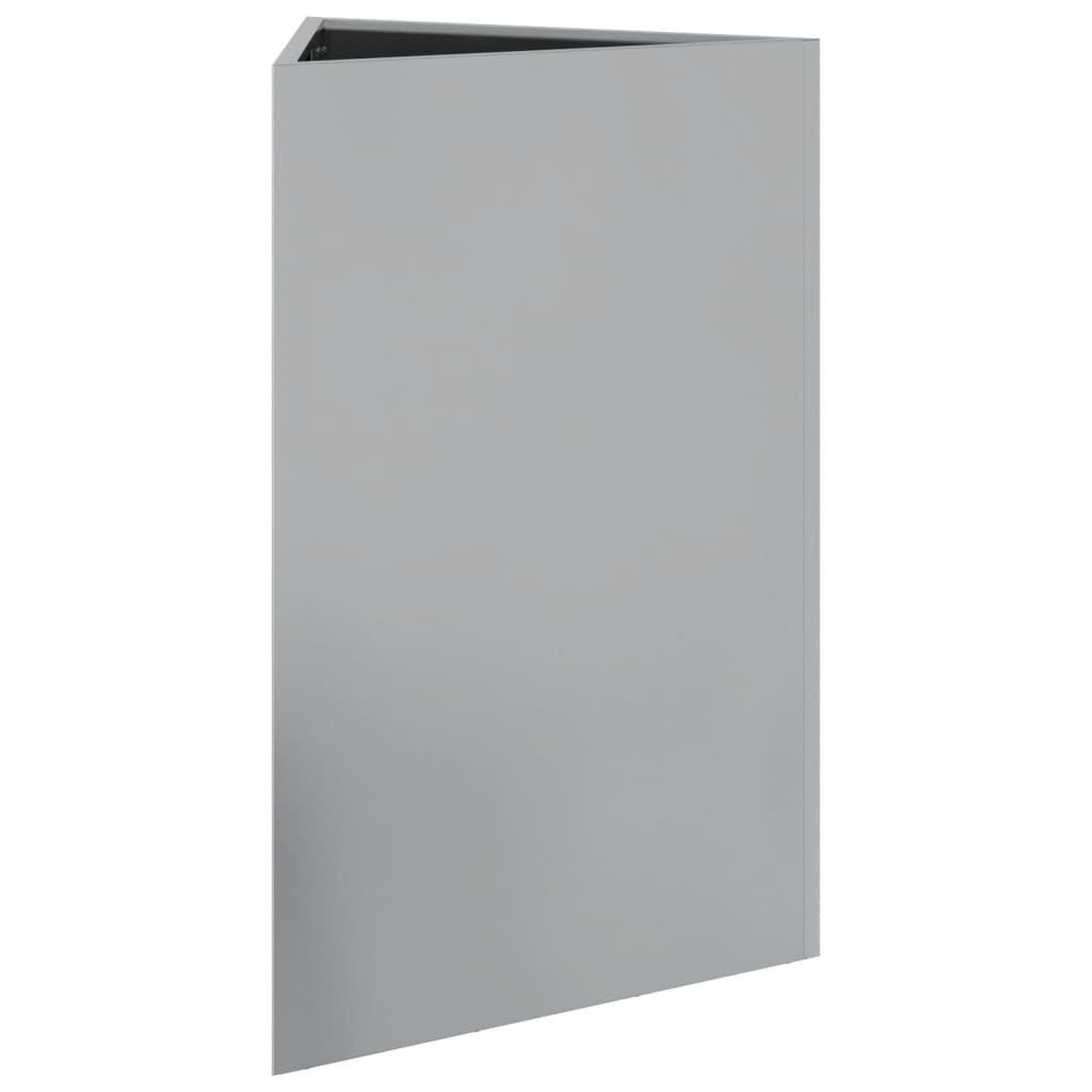 Plantenbakken Driehoek Gegalvaniseerd Staal 2 50 x 43 x 75 cm Gegalvaniseerd staal/Grijs