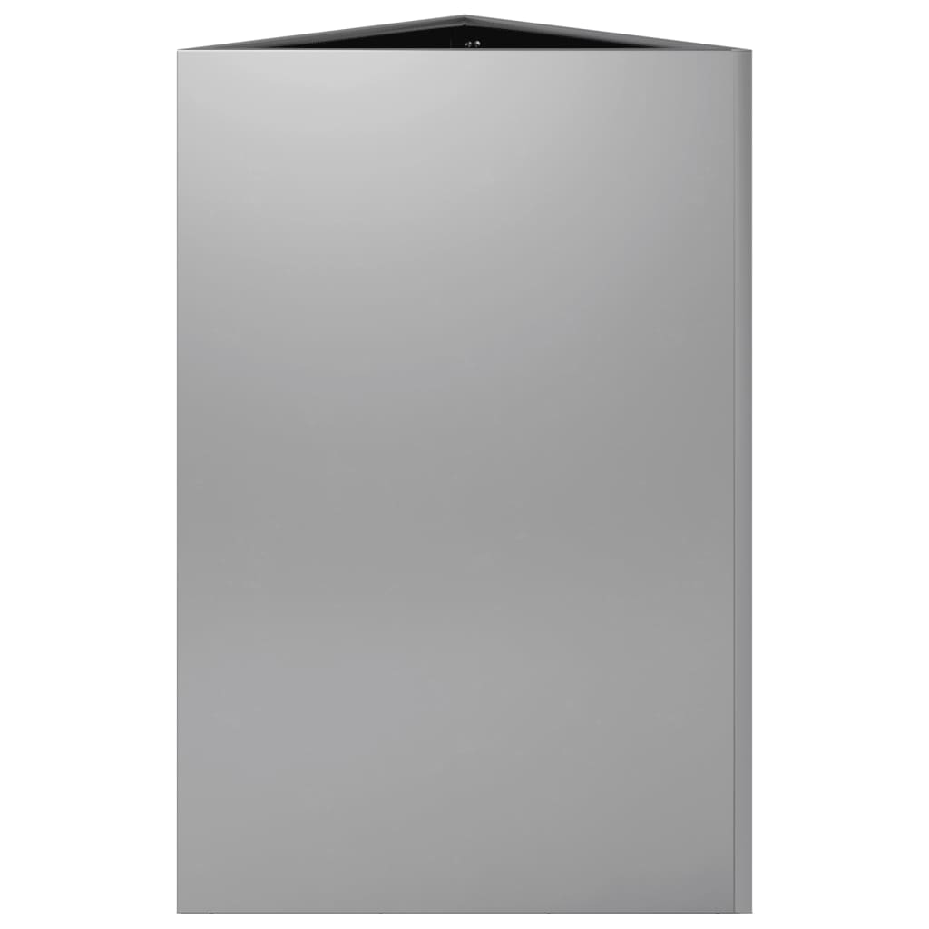 Plantenbakken Driehoek Gegalvaniseerd Staal 2 50 x 43 x 75 cm Gegalvaniseerd staal/Grijs