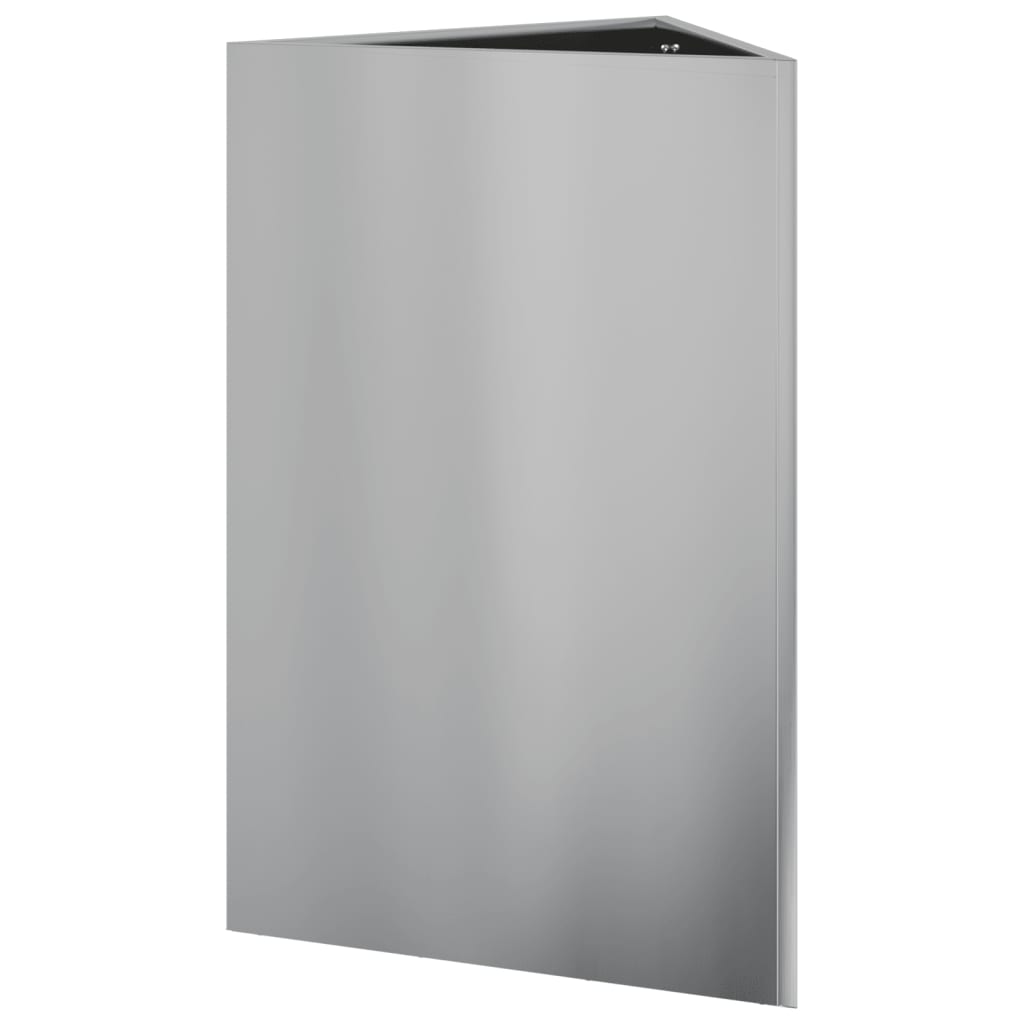 Plantenbakken Driehoek Gegalvaniseerd Staal 2 50 x 43 x 75 cm Gegalvaniseerd staal/Grijs