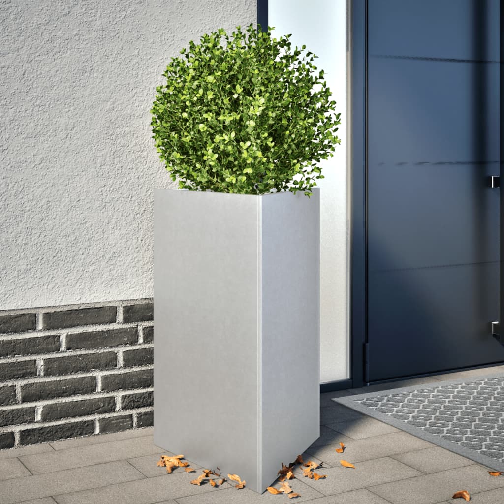 Plantenbakken Driehoek Gegalvaniseerd Staal 2 50 x 43 x 75 cm Gegalvaniseerd staal/Grijs