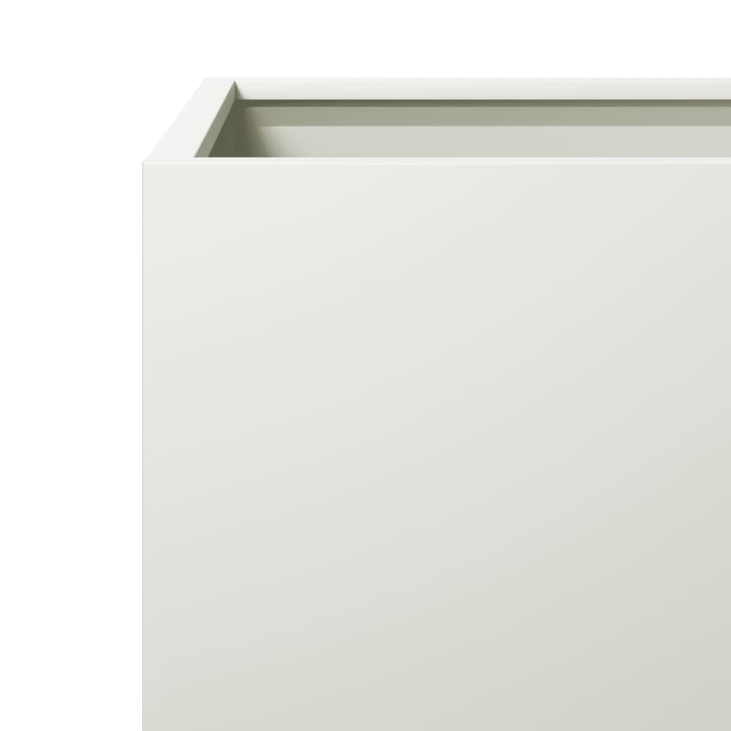 Plantenbakken Staal Wit 2 40 x 40 x 40 cm Staal/Wit