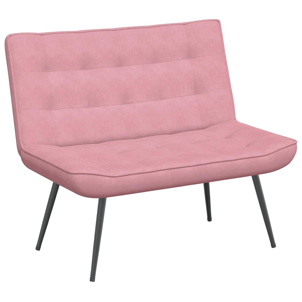 Bankje 110x74x84 cm fluweel roze