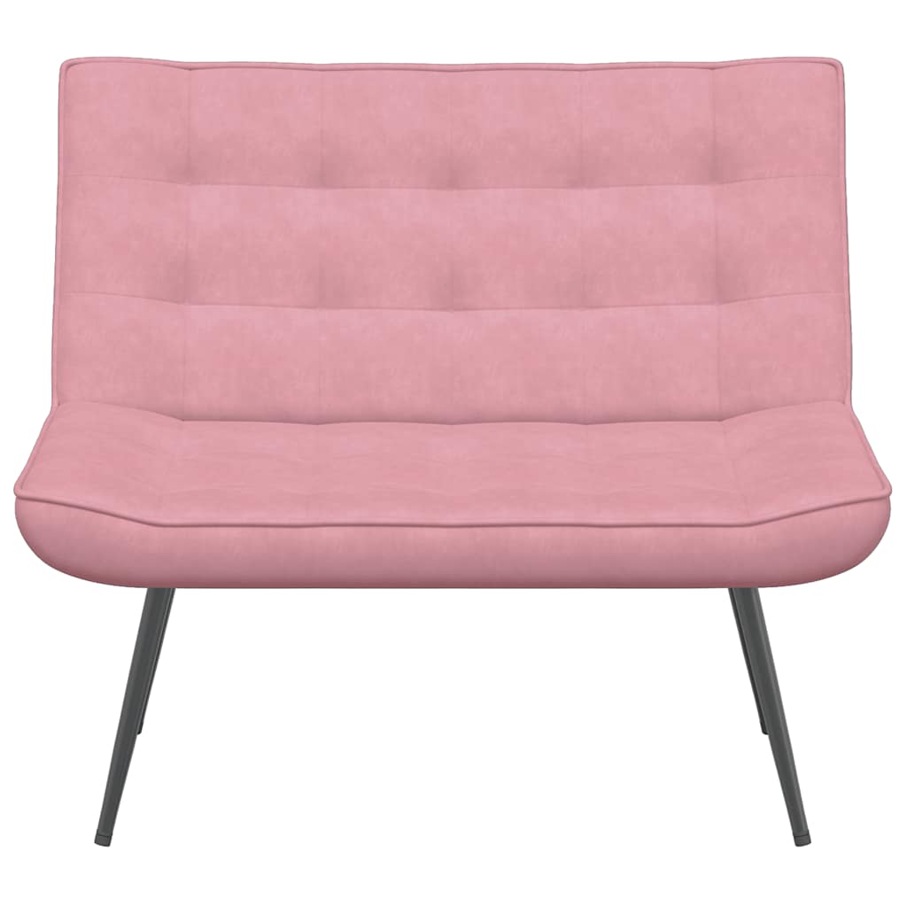 Bankje 110x74x84 cm fluweel roze