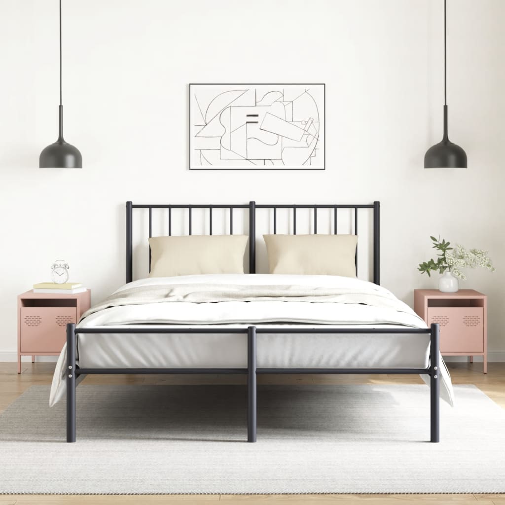 Nachtkastjes 2 st 35x39x43,5 cm staal roze