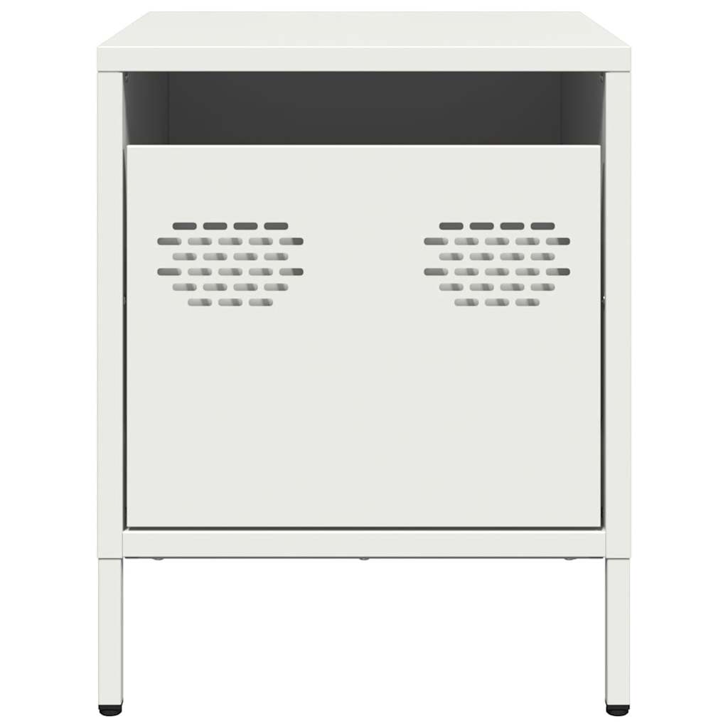 Nachtkastjes 2 st 35x39x43,5 cm staal wit