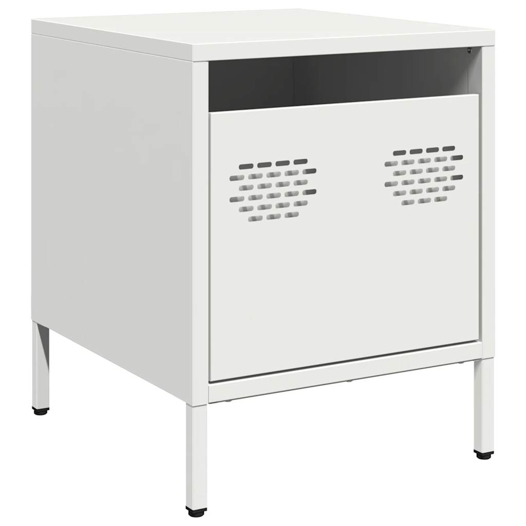 Nachtkastjes 2 st 35x39x43,5 cm staal wit