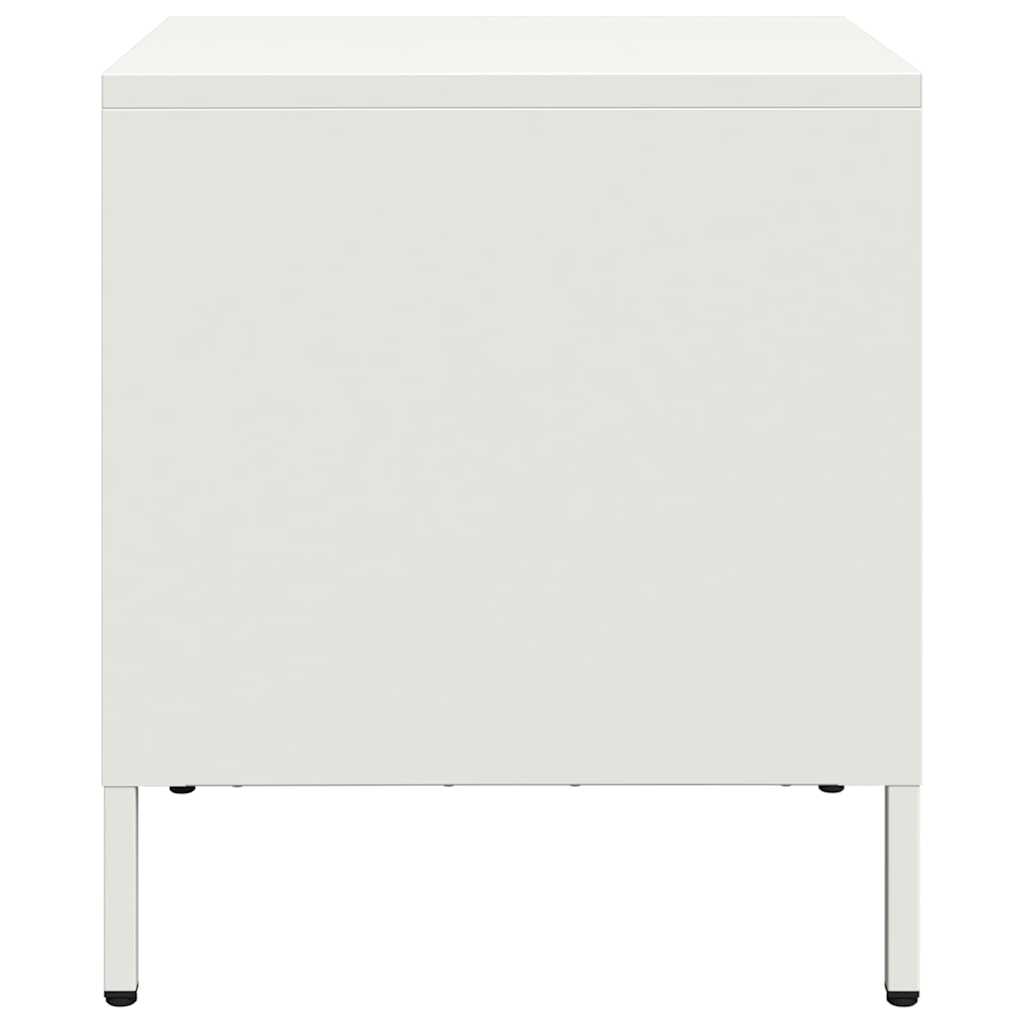 Nachtkastjes 2 st 35x39x43,5 cm staal wit