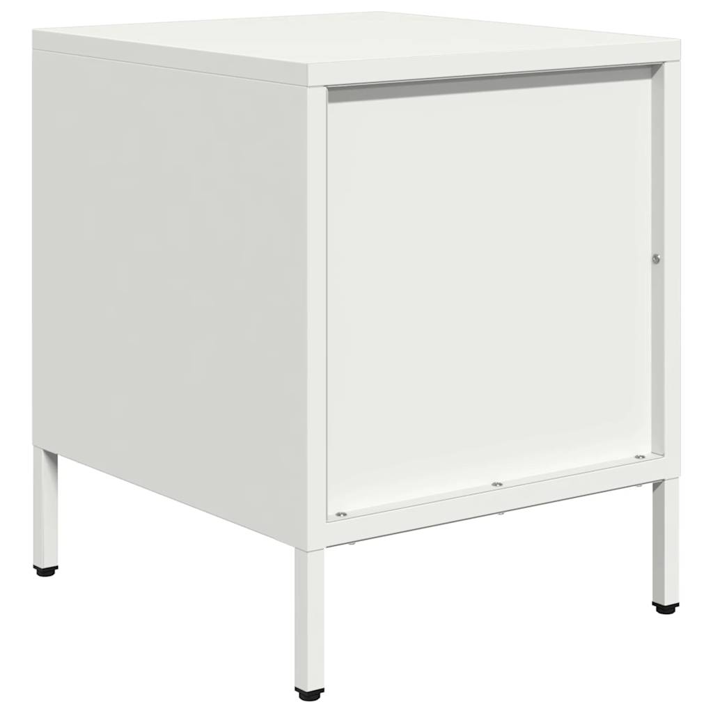 Nachtkastjes 2 st 35x39x43,5 cm staal wit