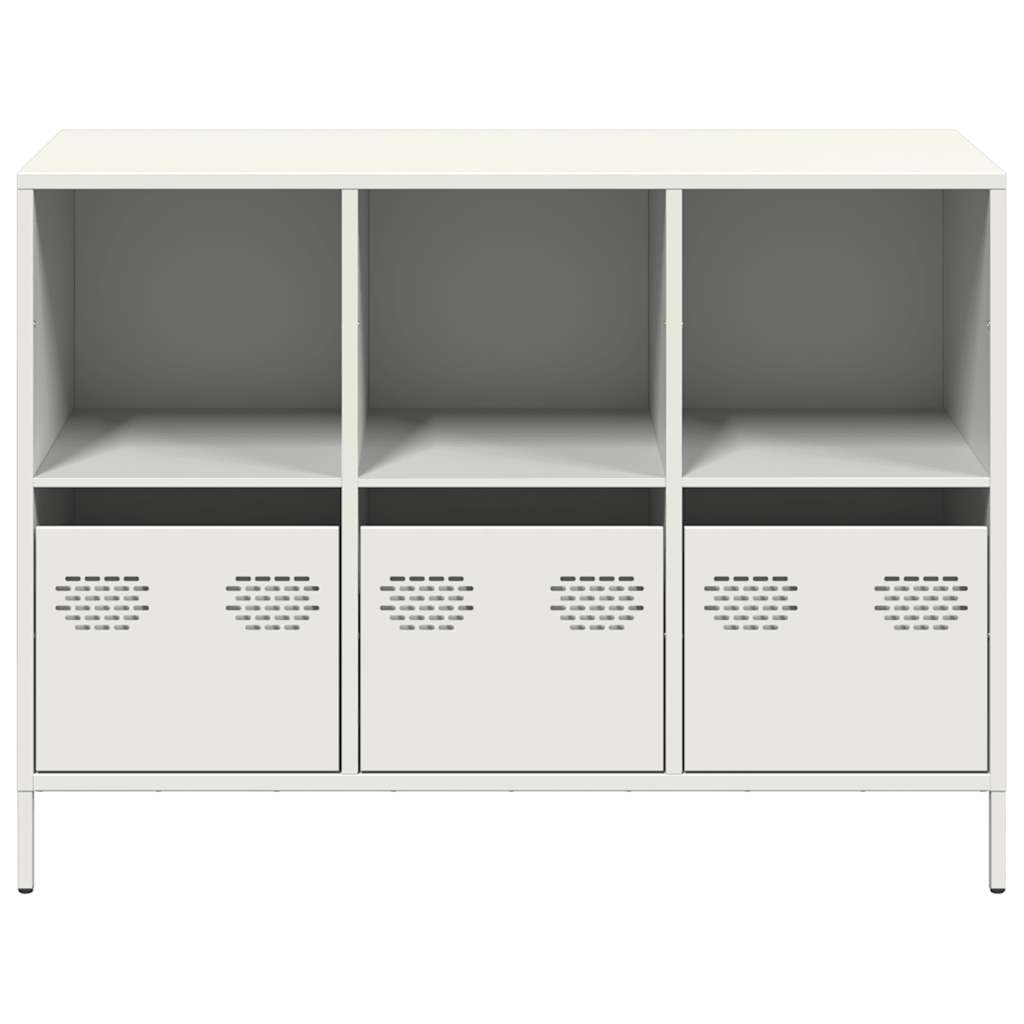 Dressoir 101,5x39x73,5 cm koudgewalst staal wit