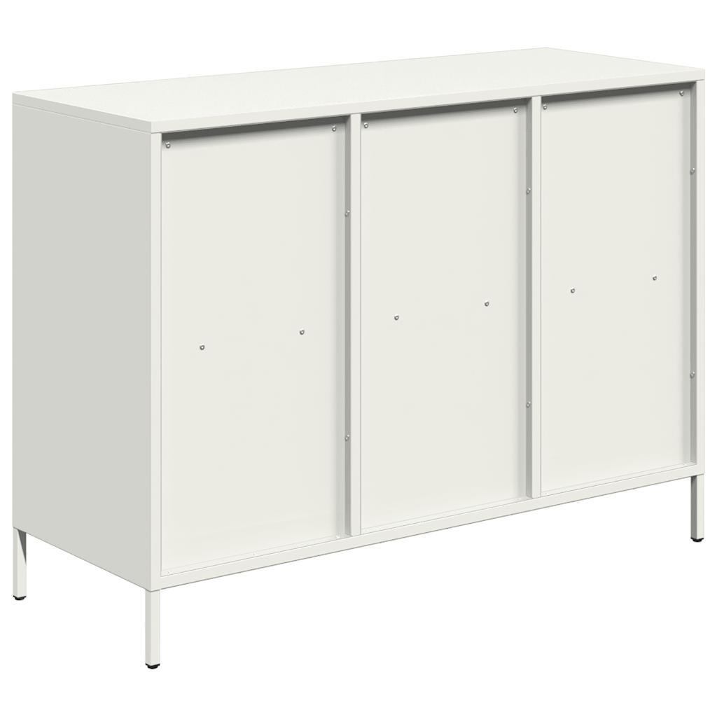 Dressoir 101,5x39x73,5 cm koudgewalst staal wit