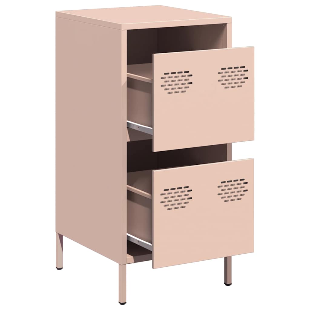 Dressoir 35x39x73,5 cm koudgewalst staal roze