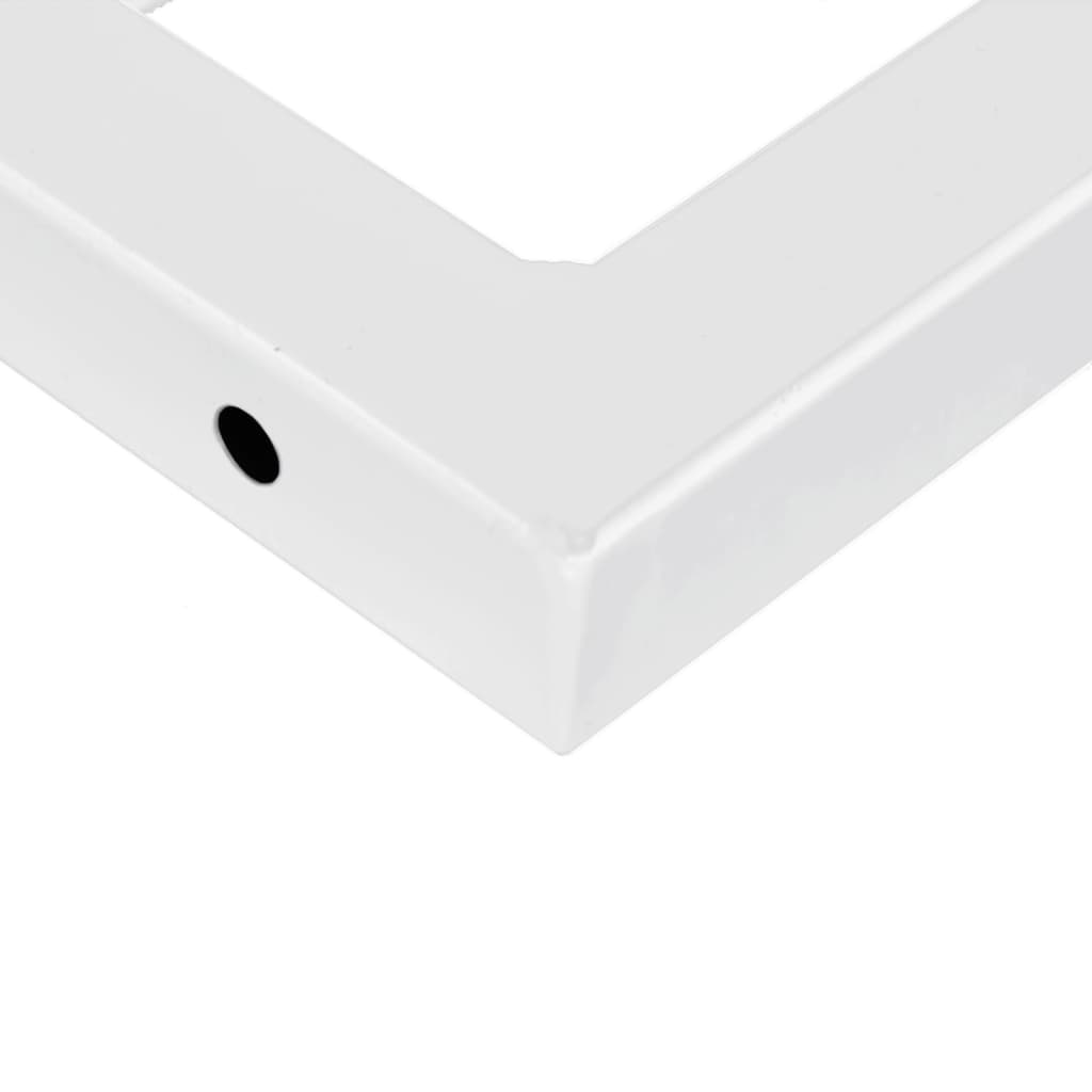 Badkamer Wandschap Staal En Massief Eikenhout 1 80 x 50 x 2 cm Donkerbruin en wit