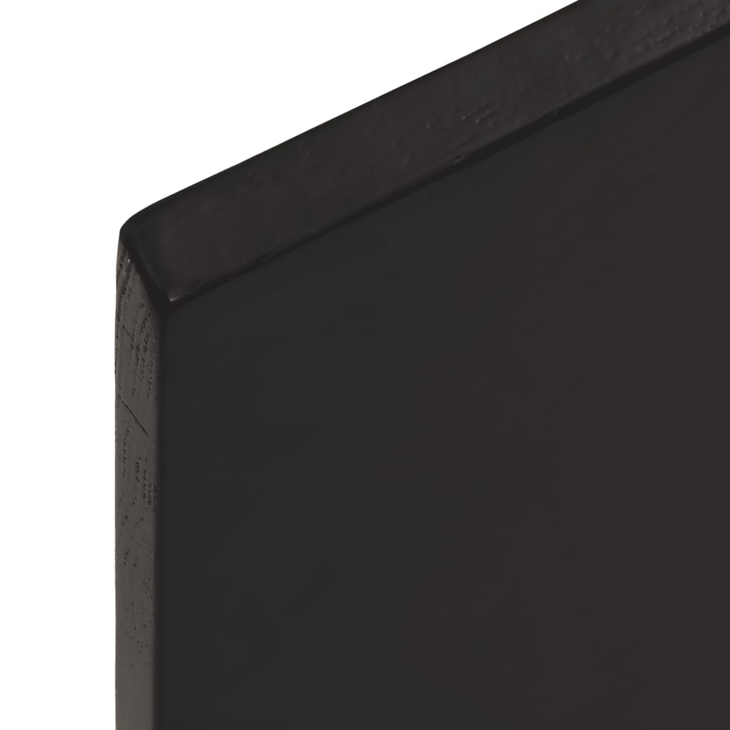 Badkamer Wandschap Staal En Massief Eikenhout 1 80 x 50 x 2 cm Donkerbruin en wit