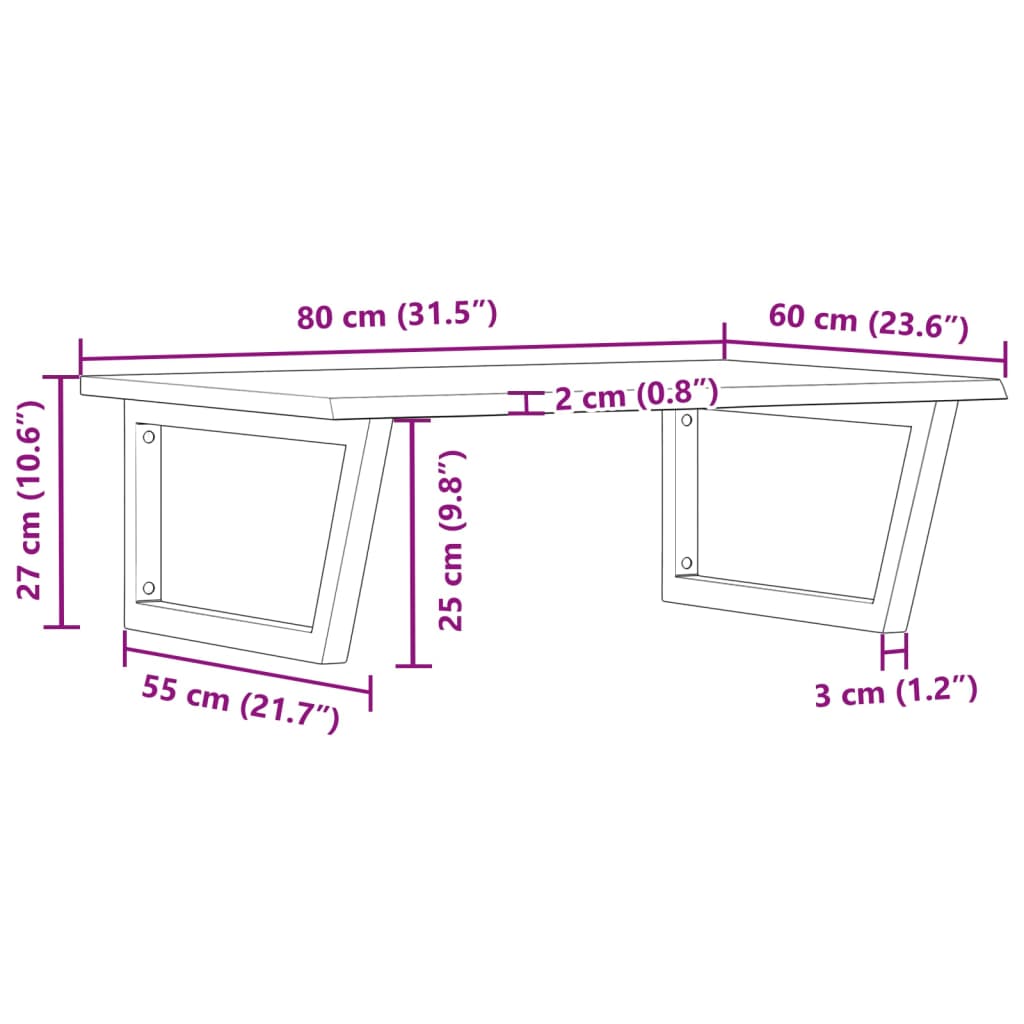 Badkamer wandschap staal en massief eikenhout