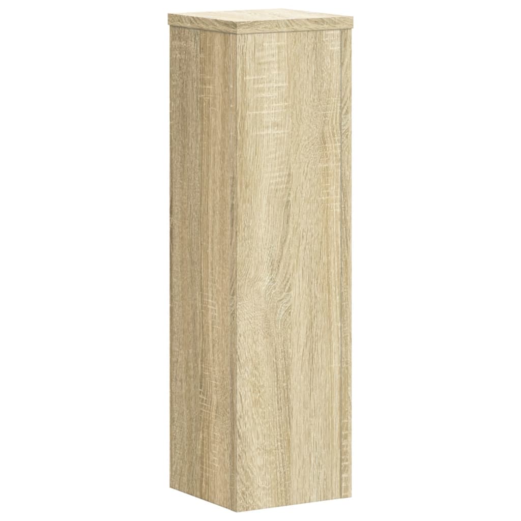 Plantenstandaards 2 st 17x17x60 cm bewerkt hout sonoma eiken