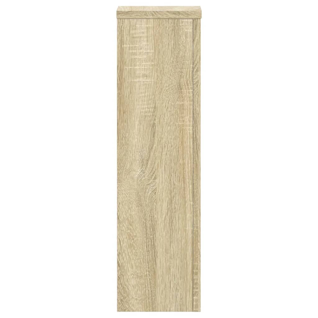 Plantenstandaards 2 st 17x17x60 cm bewerkt hout sonoma eiken