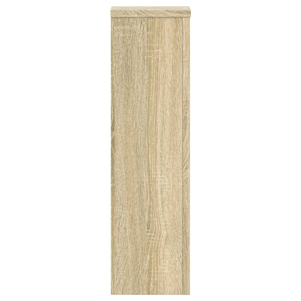 Plantenstandaards 2 st 17x17x60 cm bewerkt hout sonoma eiken