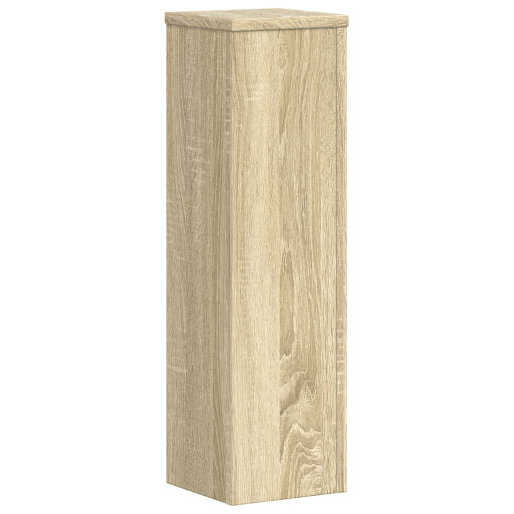 Plantenstandaards 2 st 17x17x60 cm bewerkt hout sonoma eiken