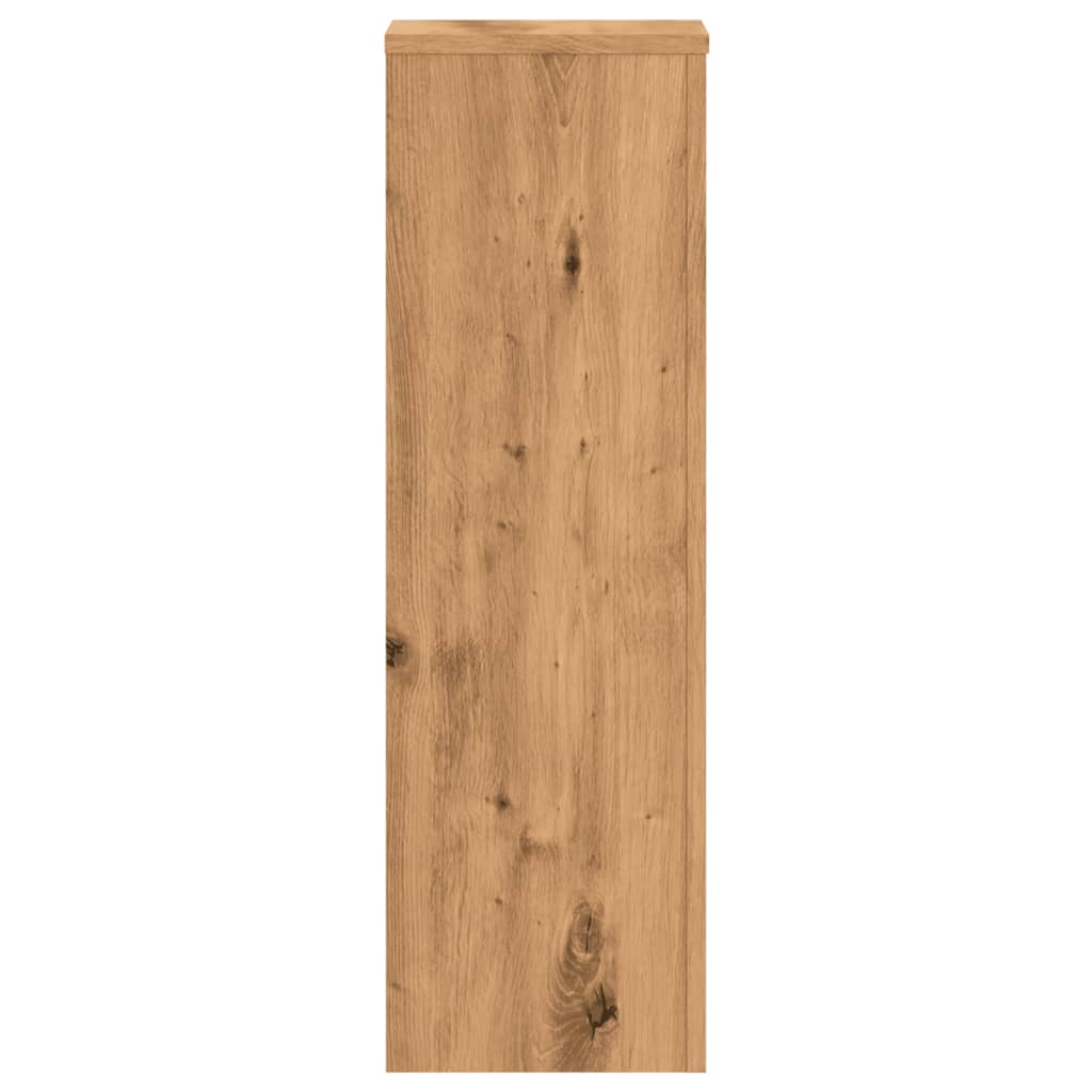 Plantenstandaards 2 st 25x25x80 cm hout artisanaal eikenkleurig