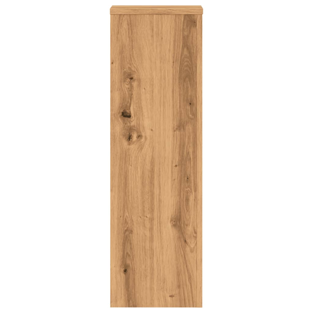 Plantenstandaards 2 st 25x25x80 cm hout artisanaal eikenkleurig