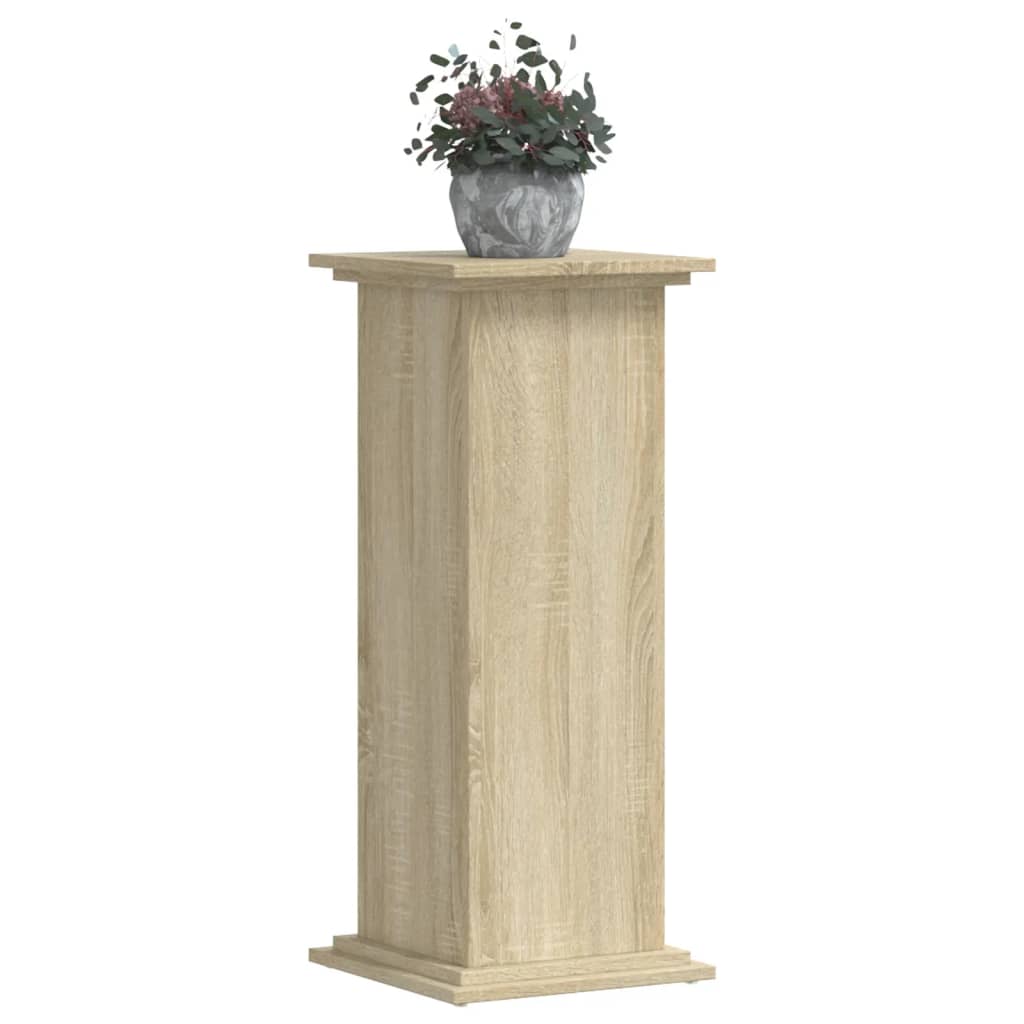 Plantenstandaard 33x33x80 cm bewerkt hout sonoma eikenkleurig