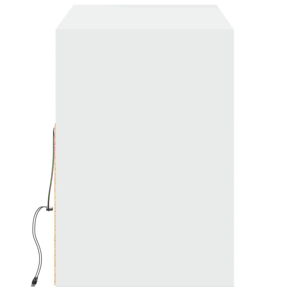 Tv-wandmeubel met LED-verlichting 130x31x45 cm wit