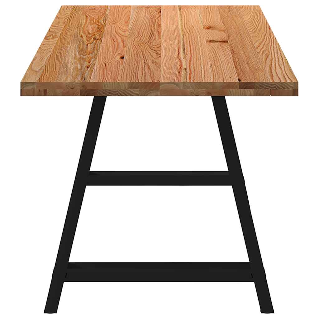 Eettafel rechthoekig 200x80x74 cm massief eikenhout lichtbruin